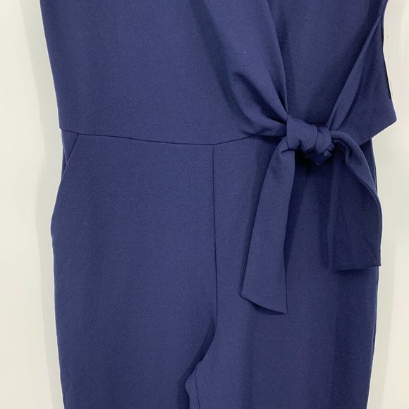 The Limited Jumpsuit Navy Blue Sleeveless Wide Leg Crop NWT - Picture 3 of 7